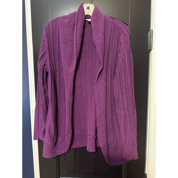 Coldwater Creek  Cardigan Sweater 1X (16W–18W) Burgundy - Picture 3 of 3